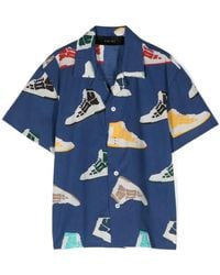 Amiri - Skel-Print Bowling Shirt - Lyst