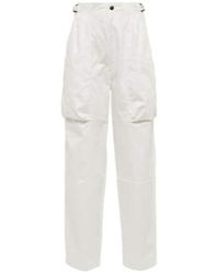 Isabel Marant - High-Rise Tapered Cotton Pants - Lyst