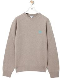 Loewe - Logo Embroidered Crewneck Jumper - Lyst