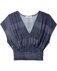 lemlem - Smocked Printed Cropped Top - Lyst