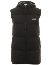 BOSS - Logo Vest Down Jacket - Lyst