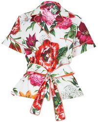Dolce & Gabbana - Patterned Short-Sleeve Shirt - Lyst