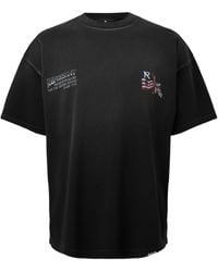 Represent - Washed Flag Print Crew Neck Short Sleeve Tee - Lyst