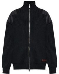 DSquared² - Logo Patch Zipped Knit Cardigan - Lyst