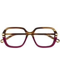 Chloé - Chloé Eyewear Rectangle Frame Glasses - Lyst