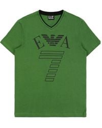 EA7 - Logo T-Shirt With Round Neck - Lyst