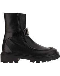 Tod's - Round Toe Side Zipped Ankle Boots - Lyst