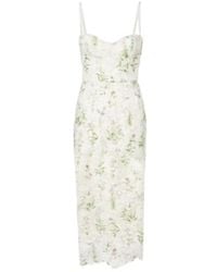 Monique Lhuillier - Floral Lace Corset Dress - Lyst