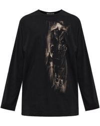 Yohji Yamamoto - Crew Neck Long-Sleeved T-Shirt - Lyst