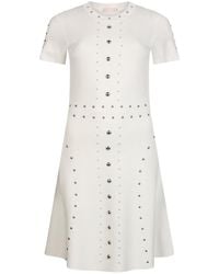 Liu Jo - Studded Knitted Mini Dress - Lyst