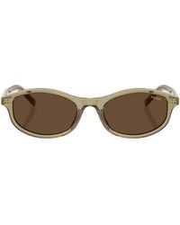 Prada - Eyewear Oval Frame Sunglasses - Lyst