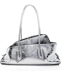 The Attico - The Crinkled Double-Handle Shoulder Bag - Lyst
