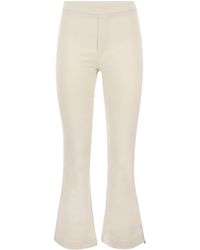 Herno - Mid-Rise Cropped Flared Trousers - Lyst