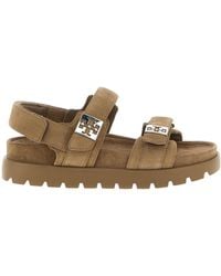 Tory Burch - Mellow Sport Logo Strap Flat Sandals - Lyst