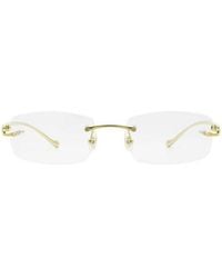 Cartier - Rectangular Rimless Glasses - Lyst