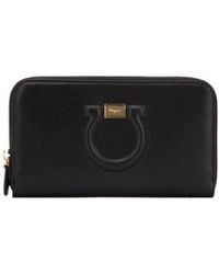 Ferragamo - Gancini Zip-Around Wallet - Lyst