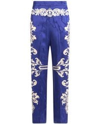 Etro - Floral Printed Straight-Leg Trousers - Lyst