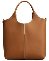 Tod's - Logo Engraved Small Shopper Bag - Lyst