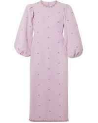 Huishan Zhang - Joelle Crystal-Embellished Recycled-Crepe Maxi Dress - Lyst
