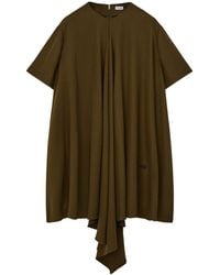 Loewe - Viscose Trapeze Dress - Lyst