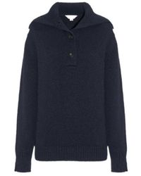 Malo - Button-Placket Spread-Collar Sweater - Lyst