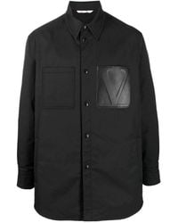 Valentino - Logo Patch Long-Sleeved Jacket - Lyst