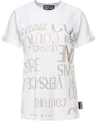 Versace Jeans Couture - T-Shirt With Round Neck And Short Sleeves - Lyst