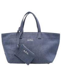 A.P.C. - Logo Zip-Pouch Tote Bag - Lyst