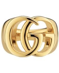 Gucci - Gg Marmont Cut-Out Band Ring - Lyst