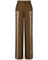 Tory Burch - Satin Side-Panel Wide-Leg Pants - Lyst