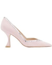Stuart Weitzman - 70Mm Suede Crystal-Embellished Pumps - Lyst