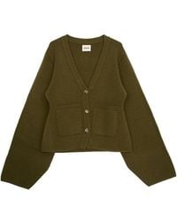 KHAITE - Long Sleeve Cardigan - Lyst