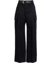 Saint Laurent - High-Waisted Multi-Pocket Cargo Pants - Lyst