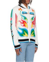 CASABLANCA - Flame Laurel Knit Casa Club Jacket - Lyst
