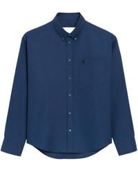 Ami Paris - Ami Boxy Embroidered Ami De Coeur Shirt - Lyst