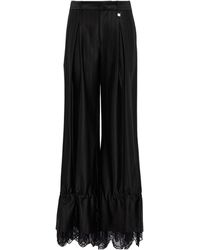 GIUSEPPE DI MORABITO - Casual Pants With A Lace Hem - Lyst