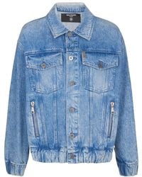 Balmain - 70S Buttoned Long-Sleeve Denim Jacket - Lyst