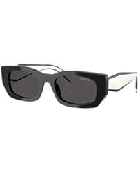 Prada - Eyewear Rectangular Frame Sunglasses - Lyst