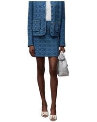 Dior - Macrocannage Straight Miniskirt - Lyst