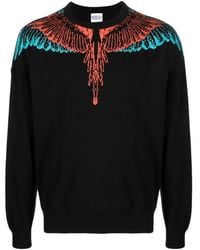 Marcelo Burlon - County Of Milan Icon Wing Knitted Boxy Jumper - Lyst