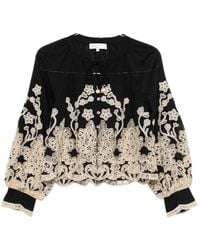 Sea - Gracelyn Lace-Trimmed Embroidered Blouse - Lyst