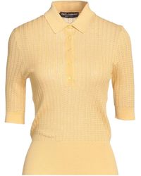 Dolce & Gabbana - Minimalist Short-Sleeve Knit Top - Lyst
