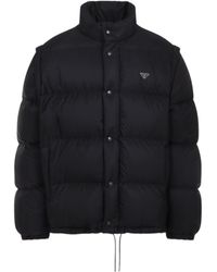 Prada - Quilted Stand-Collar Down Jacket - Lyst