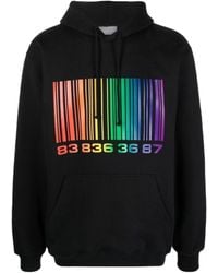 VTMNTS - Bar Code Printed Hoodie - Lyst