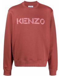 KENZO - Logo-Print Cotton Sweatshirt - Lyst