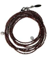 Brunello Cucinelli - Crystal-Embellished Wrap Bracelet - Lyst