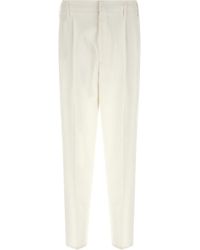 Brunello Cucinelli - Tapered Leg High Waist Trousers - Lyst