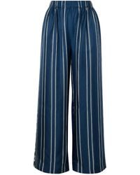 Eres - Striped Silk-Voile Straight-Leg Pants - Lyst