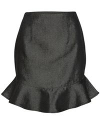 ROTATE BIRGER CHRISTENSEN - Ruffle-Denim Mini Skirt - Lyst