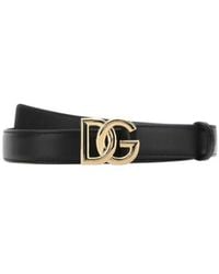 Dolce & Gabbana - Dg Logo Buckle Belt - Lyst